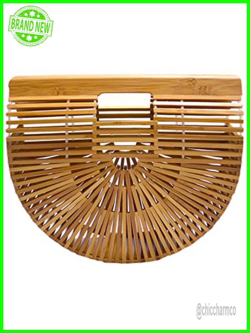 Handmade Bamboo Tote Bag Large Straw Beach Bag